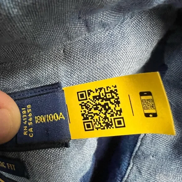 RECENT Polo Ralph Lauren Indigo Double Face Shirt L - Picture 4 of 5